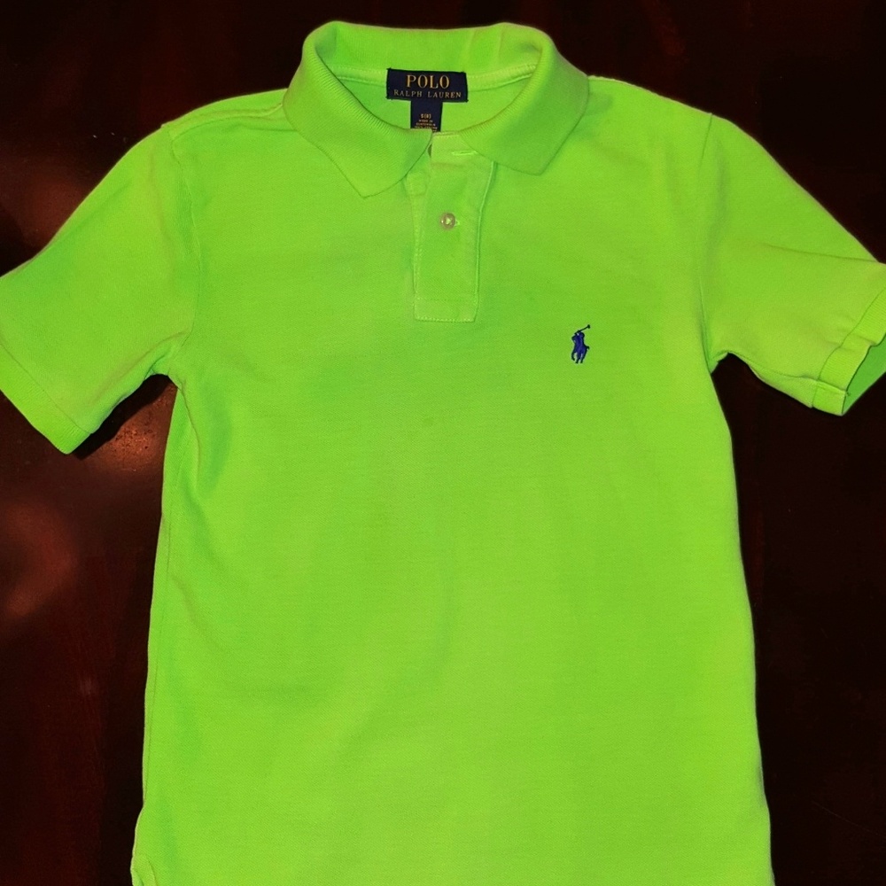 Ralph Lauren Polo size 7 lime green polo shirt